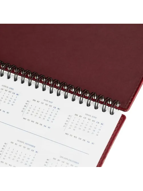 Планинг датированный 2026, бордо, 303х150 мм, 120стр, АТТАСНЕ Agenda