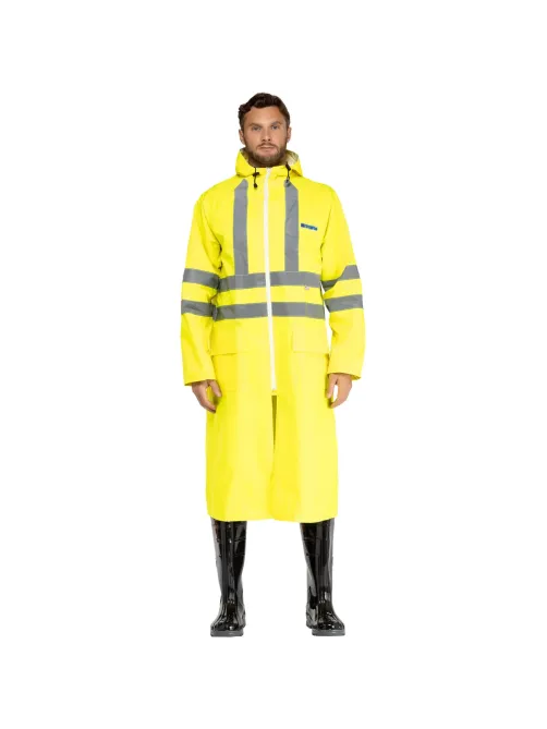 Плащ влагозащитный сигнальный ПВХ Ext-V желт СОП 44-46/170-176