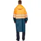 Плащ влагозащитный сигнальный 3 кл. орж/т.син 48-50/170-176