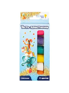 Набор для лепки детский 'Тесто-пластилин 6 цветов с блёстками' TA1091