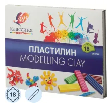Пластилин классический Луч Классика 18 цв 360 гр со стеком