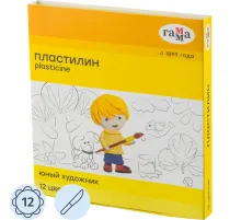Пластилин Гамма Юный художник 12цв со стеком,280045