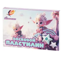 Пластилин восковой Фантазия пастельный,8цв,120г,набор стек 35С 2289-08