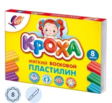 Пластилин воск. Луч Кроха 8 цв 120 г со стеком, 25С 1551-08