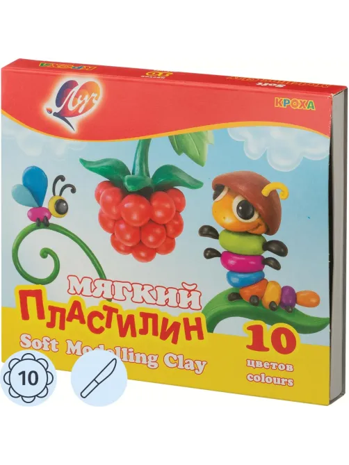 Пластилин воск. Луч Кроха 10цв 150гр со стеком