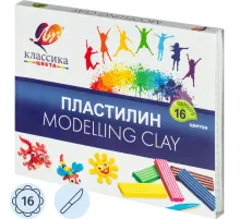 Пластилин классический Луч Классика 16 цв 320 г со стеком, 20С 1329-08