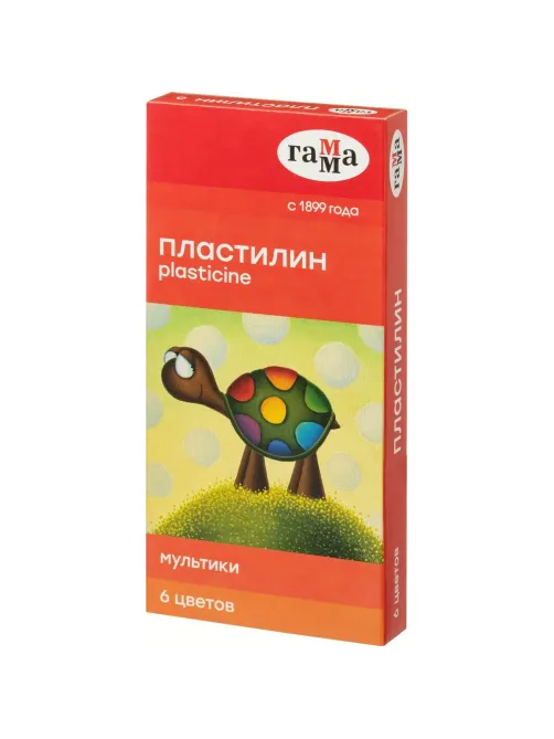 Пластилин Гамма Мультики 6цв 120гр со стеком