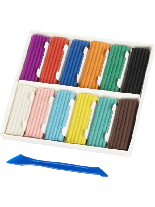 Пластилин классич Комус Класс (№1 School)ColorPics наб 12цв 240г,со стек