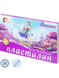 Пластилин воск.Фантазия 32 цв., 475 г, стек 31С 2066-08 набор