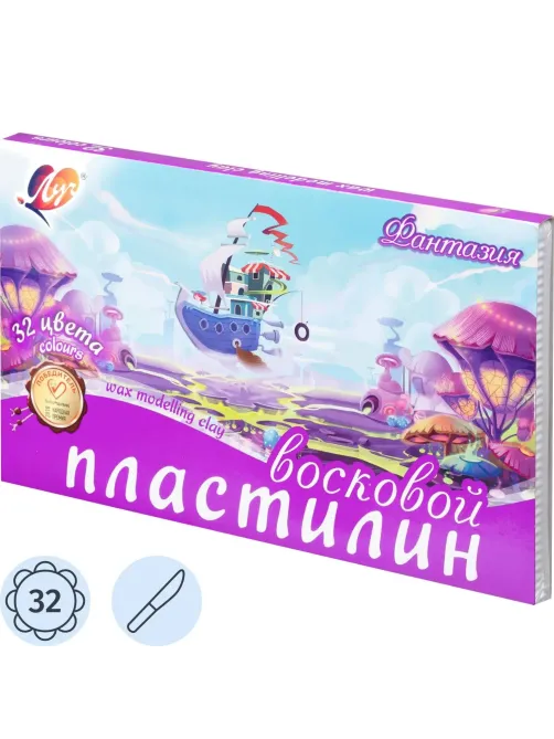 Пластилин воск.Фантазия 32 цв., 475 г, стек 31С 2066-08 набор