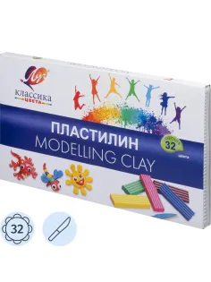 Пластилин Классика 32 цв., 640 г, стек 31С 2065-08 набор