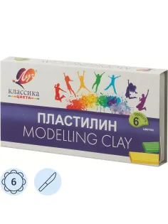 Пластилин классический Луч Классика 6цв 120гр со стеком