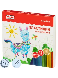 Пластилин классич Комус Класс (№1 School)ColorPics наб 12цв 240г,со стек