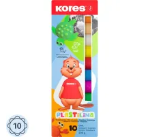 Пластилин Kores Plastilina 10 цветов  набор общий вес 200гр 34010