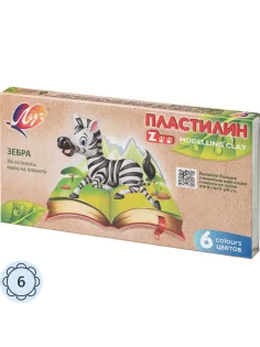 Пластилин классический Луч Zoo 6 цв 90 г, 30С 1810-08