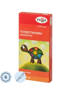 Пластилин Гамма Мультики 6цв 120гр со стеком