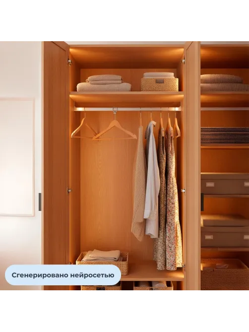 Вешалка-плечики WW_LH001-ANTI/CU3014 дерев,перек,к/хр,антив,р48-50 нат