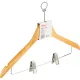 Вешалка-плечики WW_LH078 дерев,плос,метал.клипс,антив,р48-50 нат