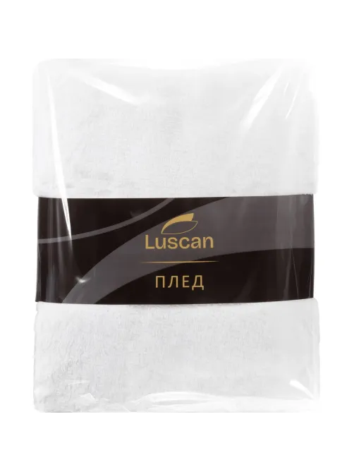 Плед микрофибра Luscan, молочный 150x200