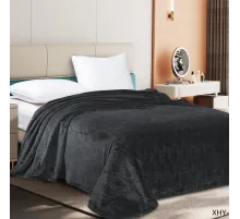 Плед велсофт  150х200см графит тиснение 260гр 19-4215 G
