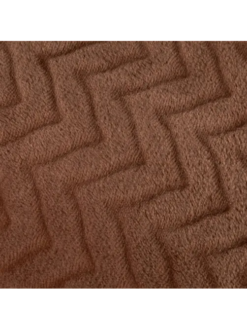 Плед микрофибра Luscan, фактура кофейный 150x200