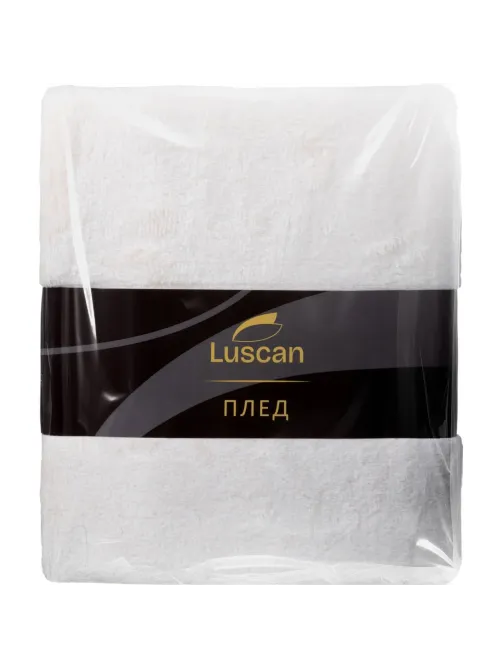 Плед микрофибра Luscan, бежевый 150x200