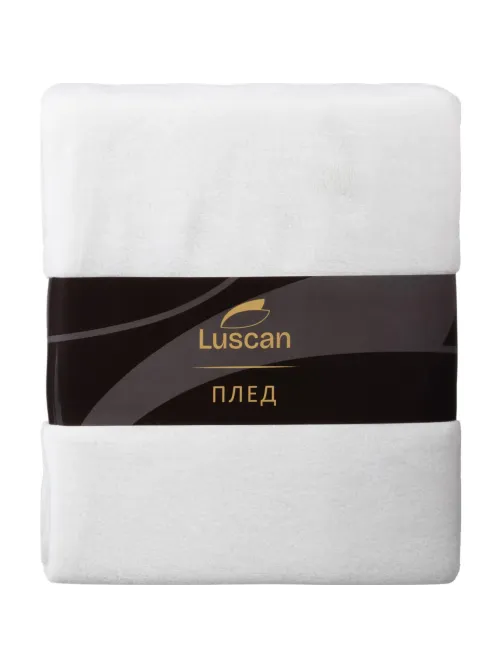 Плед микрофибра Luscan, молочный 200х220