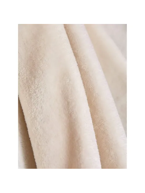 Плед микрофибра Luscan, молочный 150x200