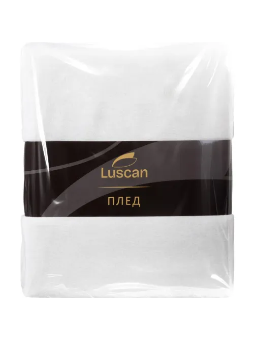 Плед микрофибра Luscan, молочный 200х220
