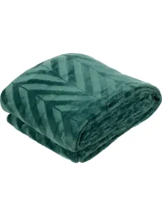 Плед микрофибра Luscan, фактура изумрудный 150x200
