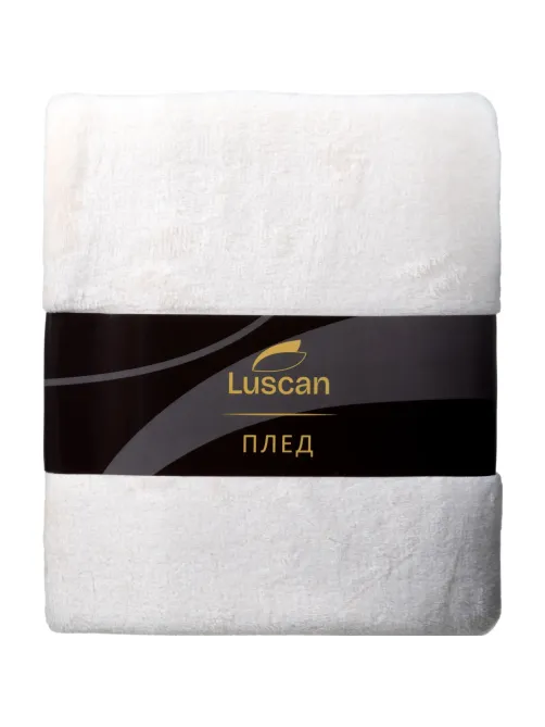 Плед микрофибра Luscan, бежевый 150x200
