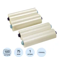 Пленка для ламинирования Bulros 305ммх100м,75мкм,25мм,глянц, рулон