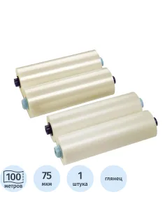 Пленка для ламинирования Bulros 305ммх100м,75мкм,25мм,глянц, рулон