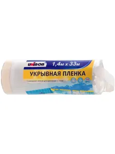 Пленка укрывная с малярной лентой UNIBOB 1,4х33 м