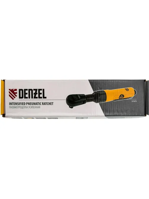 Трещотка пневматическая усиленная DENZEL RP100, 1/2, 100 Нм (57475)