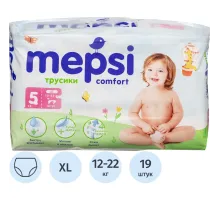 Подгузники -трусики для детей MEPSI XL (12-22 кг) 19 шт/уп