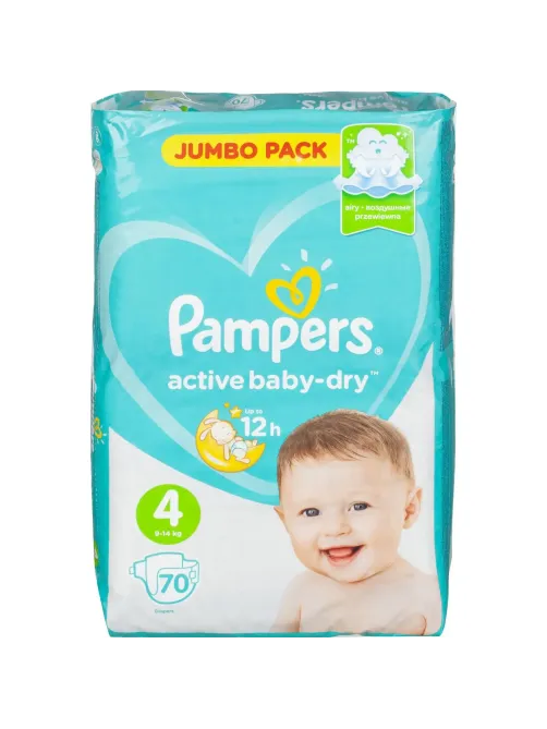 Подгузники PAMPERS Active Baby-Dry Maxi 9-14 кг 70шт