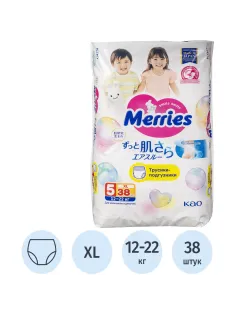 Подгузники -трусики MERRIES размер XL 12-22 кг 38шт/уп 62020091