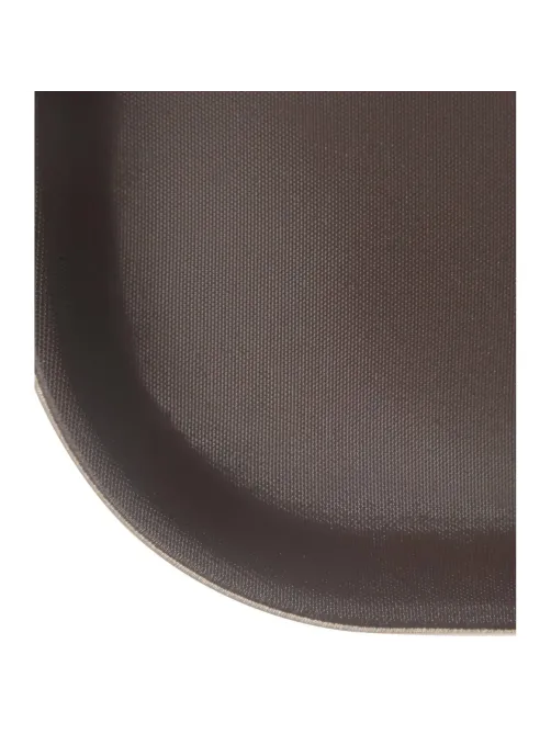 Поднос прорезин.прямоуг.14''х18''(455х355) корич., кт06