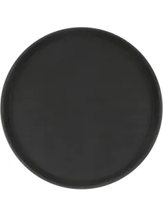 Поднос прорезин.кругл.16'' 40см черный, кт939