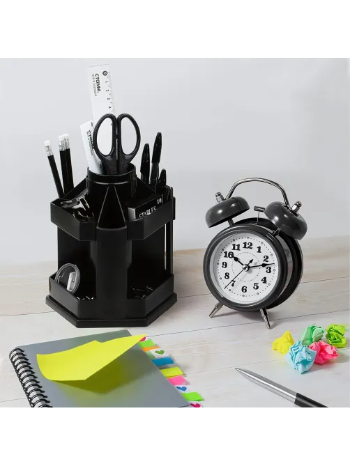 Подставка-органайзер д/канц.мелочей Attache Maxi Desk 10отд вращ-я черная