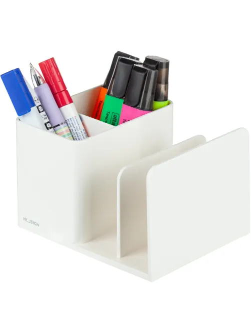 Подставка-органайзер д/канц.мел Deli NuSign ENS950white 120х155х96 4отд бел