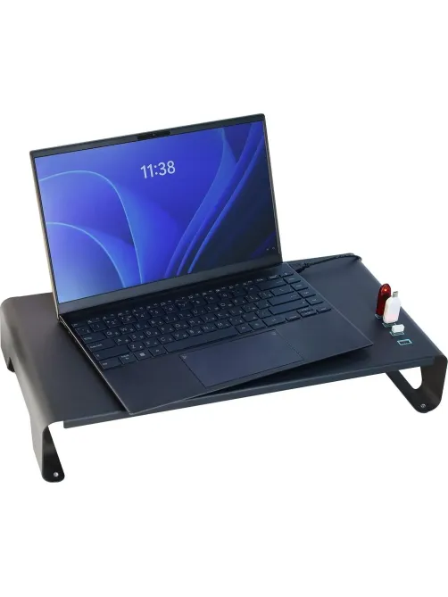 Подставка для ноутбуков/мониторов РЭМО LS-015USB 960144 (черный)