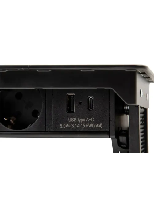 Платформа POWER BOX G4703-2AC(3сил.р./USB/Type-C) черный