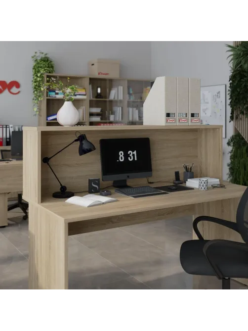 Полка настольная Easy One (913938) дуб сонома 1400х300х472