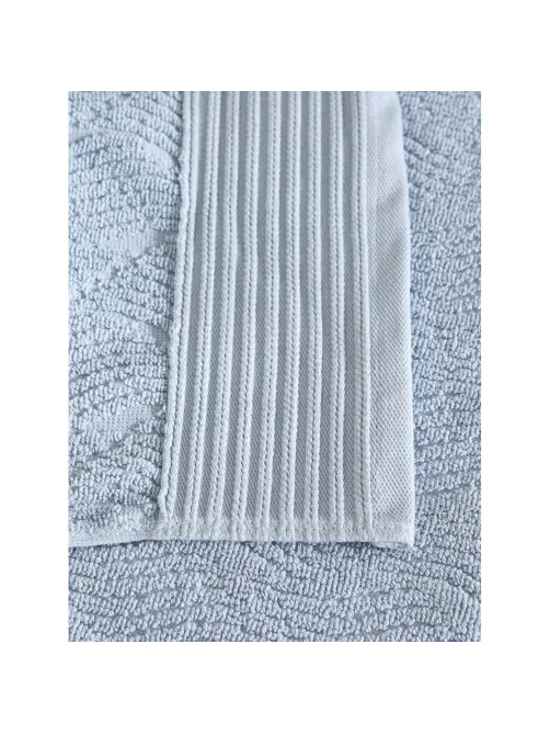 Полотенце махровое Комус банное бордюр Жаккард 70х120 см ,500 г/м2, Голубой