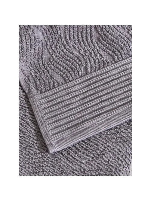Полотенце махровое Комус банное бордюр Жаккард70х120 см ,500 г/м2,Антрацит