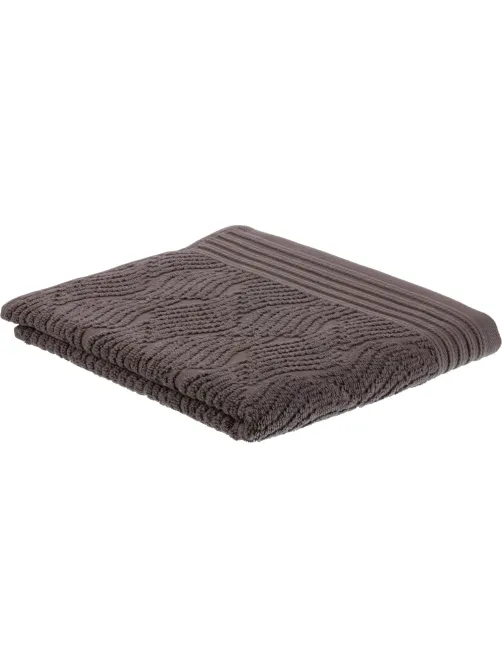 Полотенце махровое Комус банное бордюр Жаккард70х120 см ,500 г/м2,Антрацит