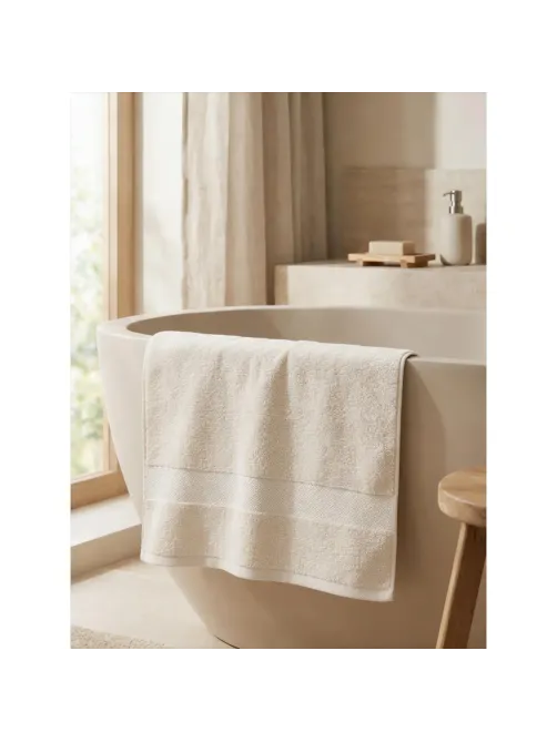 Полотенце махровое Делио Комус/аквасофт 550г/м2, 70x140, экрю