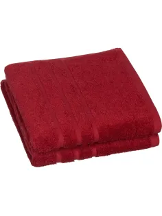 Полотенце махровое Luscan/бордюр 500г/м2, 50х90, бордо, 2 шт/уп